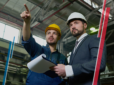 Asistencia negocio profesionales Ingenieros en bodega